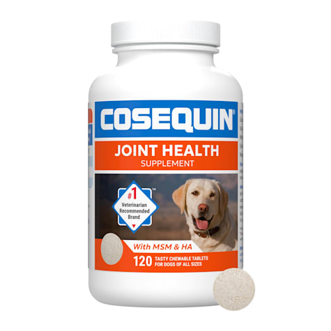 NUTRAMAX COSEQUIN Maximum Strength Plus MSM & HA Chewable Tablets for Dogs