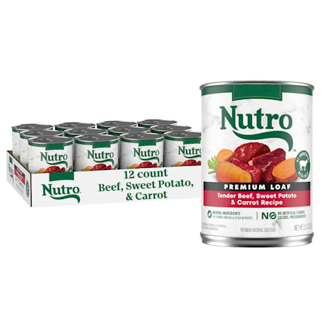 Nutro Premium Loaf Adult Natural Grain Free Tender Beef, Sweet Potato & Carrot Recipe Wet Dog Food