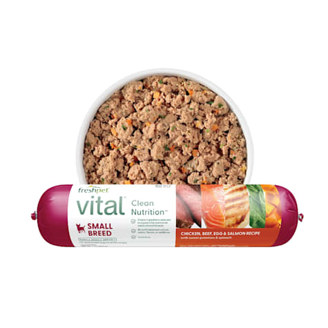 Freshpet Vital Fresh Dog Food, Grain Free Small Breed Chicken, Beef, Egg & Salmon Recipe Roll Fresh Dog Food