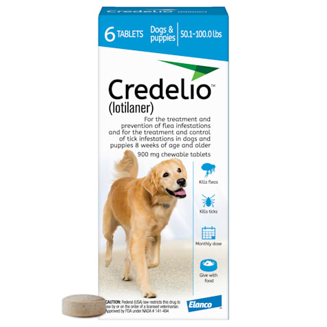 Credelio Chewable Tablets for Dogs 50.1-100 lbs. - Blue, 12 Pack | Petco