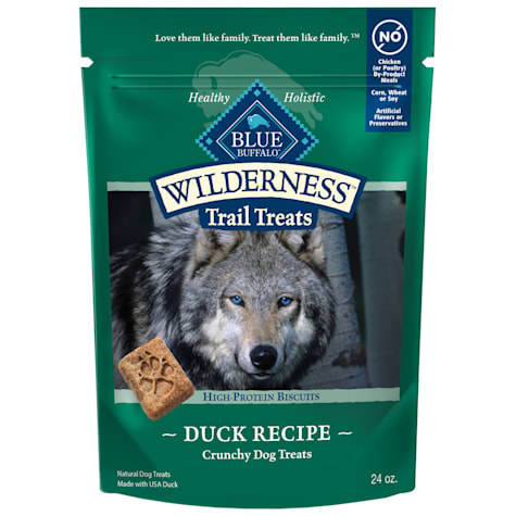 Blue Buffalo Wilderness Trail Treats High Protein Grain Free Duck Recipe Dog Biscuits Crunchy Dog Treats