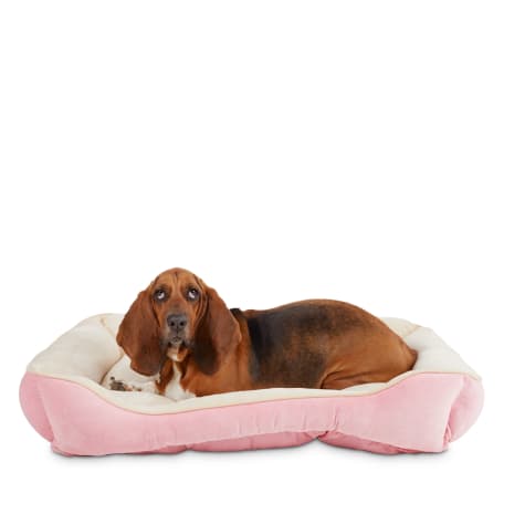 pink dog beds for large dogs