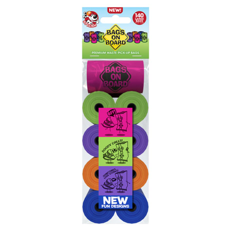 Bags on Board Fun Designs Dog Poop Bags Refill