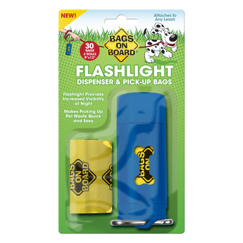 Bags on Board Flashlight Dispenser & Pickup Bags Refill for Dogs