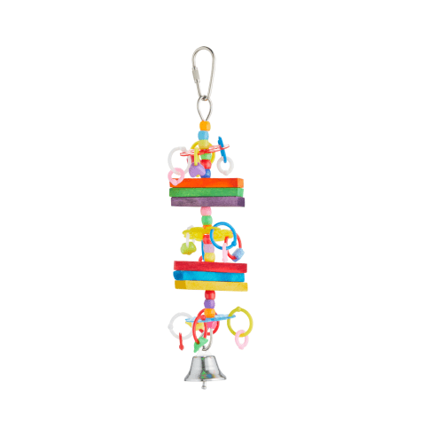 You & Me Block 'n Beads Noisemaking Bird Toy