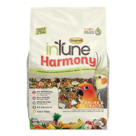Higgins inTune Harmony Fruit Extruded Conure & Cockatiel Bird Food