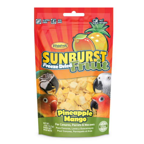 Higgins Sunburst Freeze Dried Fruit Pineapple Mango Treat for Birds