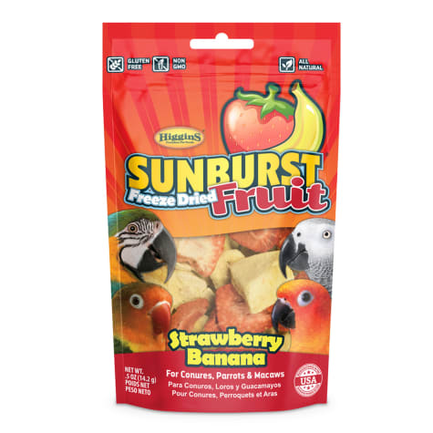 Higgins Sunburst Freeze Dried Fruit Strawberry Banana Treat for Birds