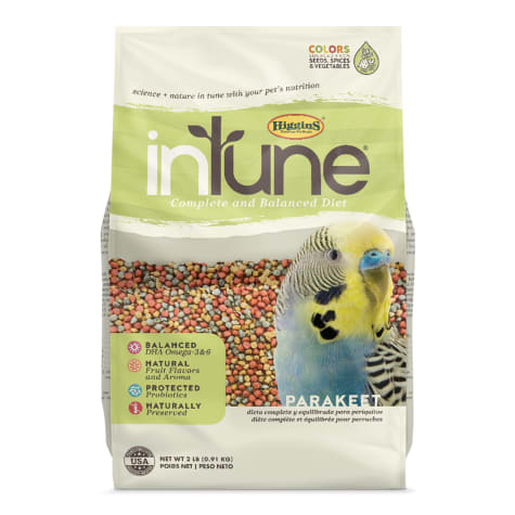 Higgins inTune Complete and Balanced Diet Fruit Extruded Parakeet Bird Food
