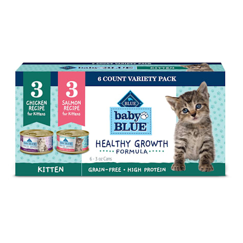 Blue Buffalo Baby Blue Chicken & Salmon Kitten Wet Cat Food Variety Pack