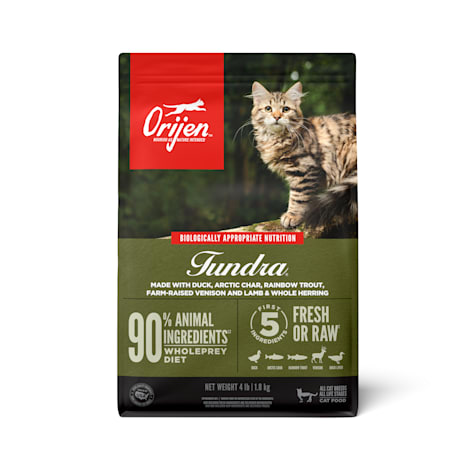 ORIJEN Grain Free Tundra Premium High Protein Fresh & Raw Animal Ingredients Dry Cat Food