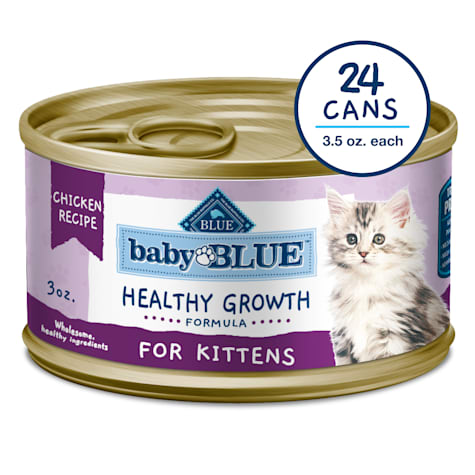 Blue Buffalo Baby Blue Healthy Growth Formula with DHA, Chicken Recipe Natural Kitten Wet Food