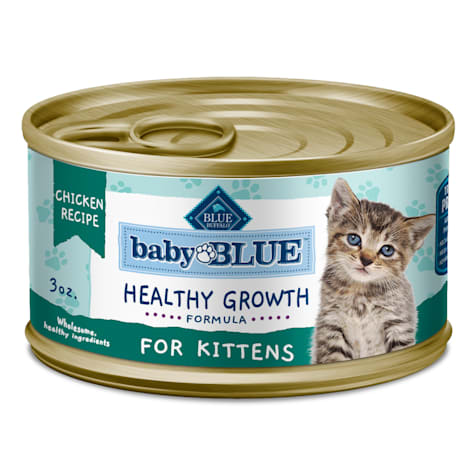 Blue Buffalo Baby BLUE Natural Grain-Free Healthy Growth Formula with DHA, Chicken Pate Wet Food for Kittens