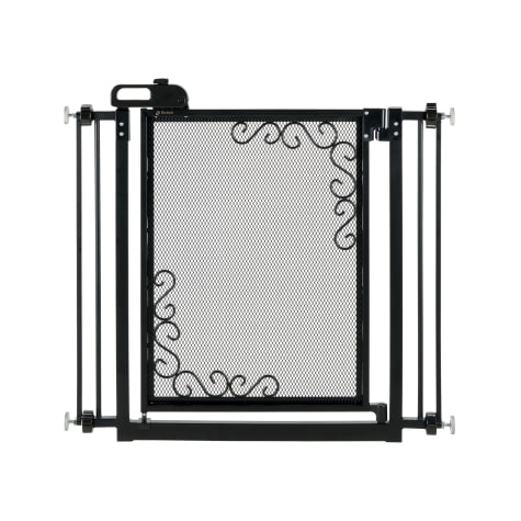 Richell One-Touch Metal Mesh Black Pet Gate