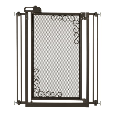 Richell Tall One-Touch Metal Mesh Antique Bronze Pet Gate