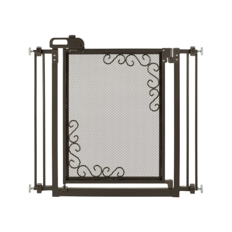 Richell One-Touch Metal Mesh Gray Gate for Dogs
