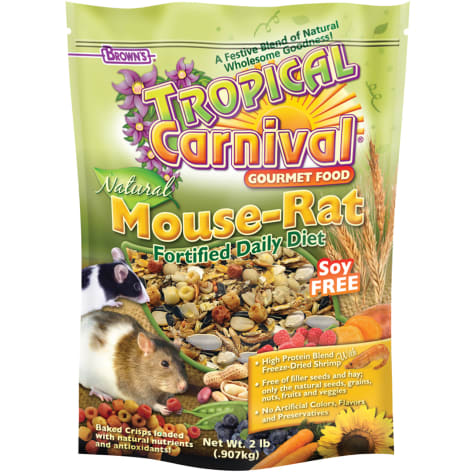 Brown's Tropical Carnival Natural Mouse & Rat Fortified Daily Diet Food