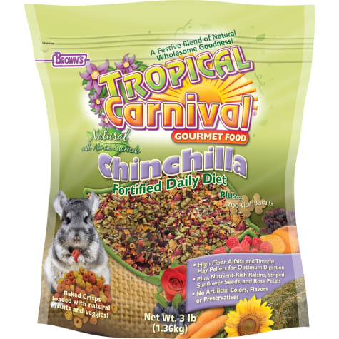 Brown's Tropical Carnival Natural Chinchilla Fortified Daily Diet Food