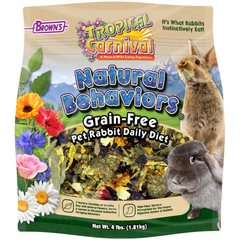 Brown's Tropical Carnival Natural Behaviors Grain-Free Pet Rabbit Daily Diet Food
