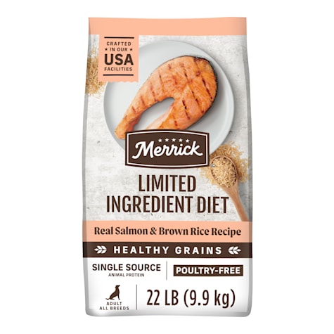 Merrick Limited Ingredient Diet Salmon and Brown Rice, Premium and Natural Kibble with Healthy Grains Dry Dog Food