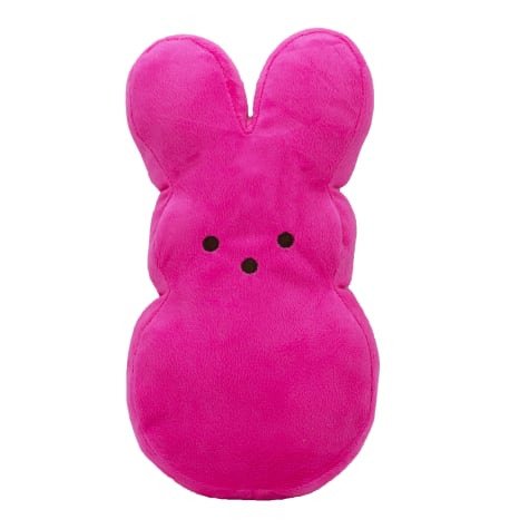 pink fluffy dog toy