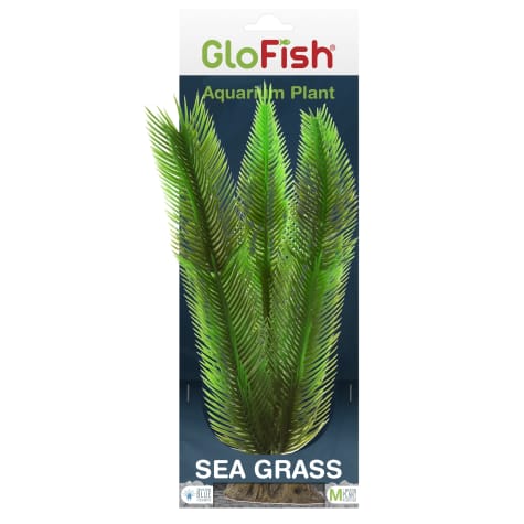 GloFish Sea Green Grass Plant Fluorescent Under Blue LED Light Aquarium Decor