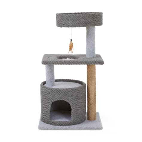 EveryYay Lookout Loft 4-Level Cat Tree with Hideaway for Large Cats