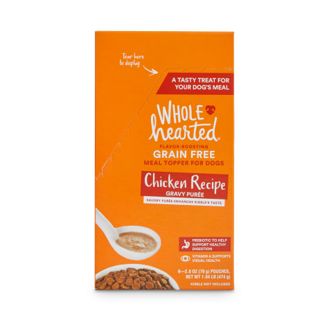 WholeHearted Grain-Free Chicken Recipe Gravy Puree Wet Dog Meal Topper
