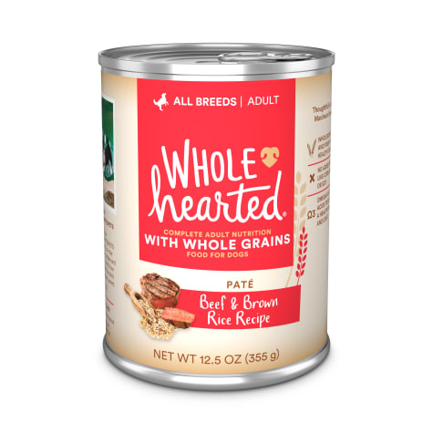 WholeHearted Beef & Brown Rice Recipe Pate with Whole Grains Wet Dog Food