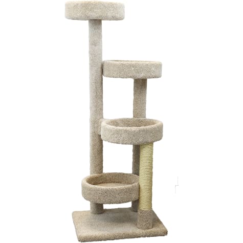 New Cat Condos 4 Level Solid Wood Tan Cat Playground