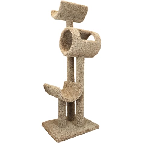 New Cat Condos 3 Level Brown Kitty Hotel