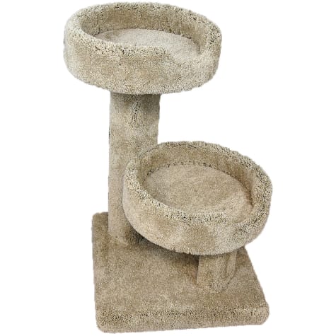 Prestige Cat Trees 2 Level Solid Wood Tan Cat Sleeper