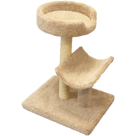 Prestige Cat Trees 2 Level Kitty Condo in Tan