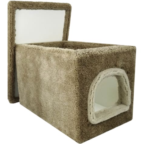 New Cat Condos Premier Brown Cat Litter Box Enclosure