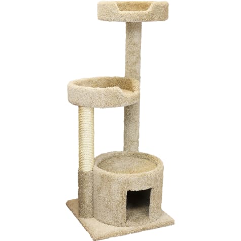 New Cat Condos 3 Level House Tan Cat Tree