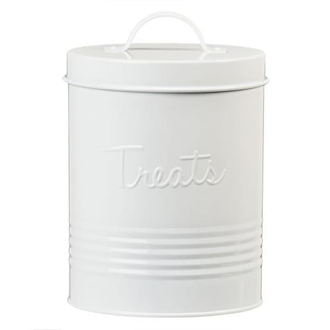 Amici Home Retro Treats White Canister for Pets