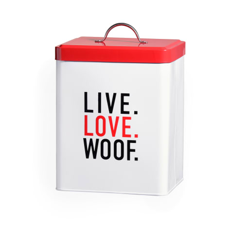Amici Home Live Love Woof Metal Canister for Pets