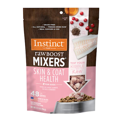 Instinct Freeze Dried Raw Boost Mixers Grain Free Skin & Coat Health Recipe All Natural Dog Food Topper