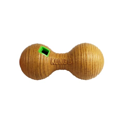 KONG Treat Dispenser Bamboo Feeder Dumbbell Dog Toy