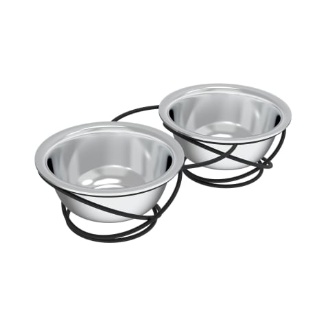 PETMAKER Gray Elevated Stainless Steel Nonslip Rubber Bottom Feeding Station for Pets