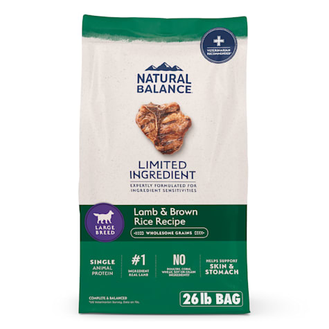 Natural Balance Limited Ingredient Large Breed Adult Dry Dog Food with Healthy Grains Lamb & Brown Rice Recipe