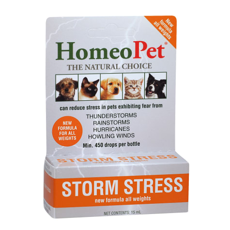 HomeoPet Storm Stress, Storm Anxiety Relief for Dogs, Cats, and Other Small Animals