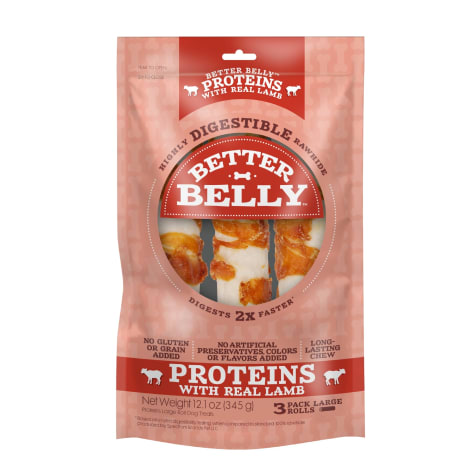 Better Belly Proteins With Real Lamb Digestible Large Dog Chew