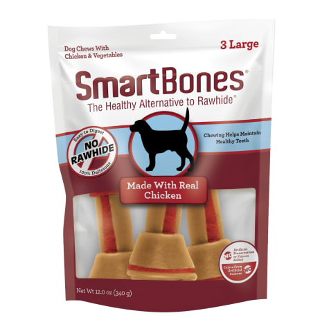 SmartBones Large Bones Vegetable & Chicken No-Rawhide Dog Chews