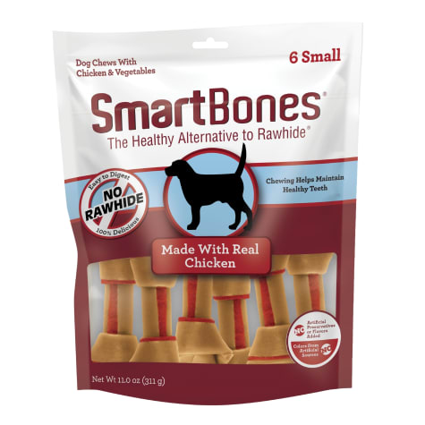 SmartBones Small Bones Vegetable & Chicken No-Rawhide Dog Chews