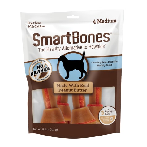 SmartBones Medium Bones Chicken & Peanut Butter No-Rawhide Dog Chews