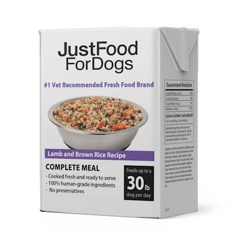 JustFoodForDogs Pantry Fresh Lamb and Brown Rice Wet Dog Food