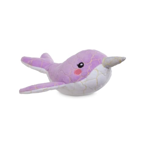 Leaps & Bounds Ruffest & Tuffest Narwhal Tough Plush Dog Toy with Kevlar Stitching
