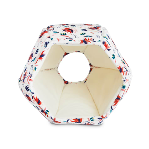EveryYay Essentials Snooze Fest Ivory Floral Bubble Cave Cat Bed