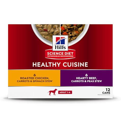 Hill's Science Diet Adult Healthy Cuisine Chicken and Beef Canned Dog Food Variety Pack